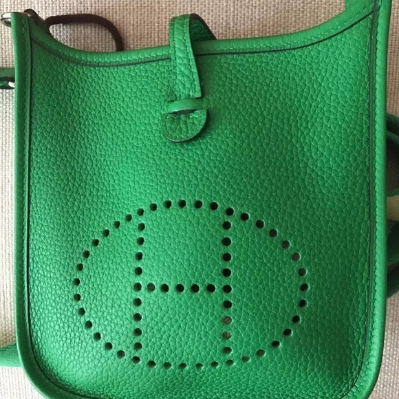 NIB Hermes Mini Evelyne TPM Bambou Crossbody Bag - Picture 3 of 8